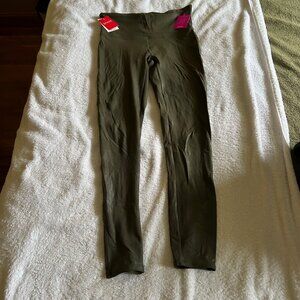 Spanx Faux Leather Leggings Large Olive NWT